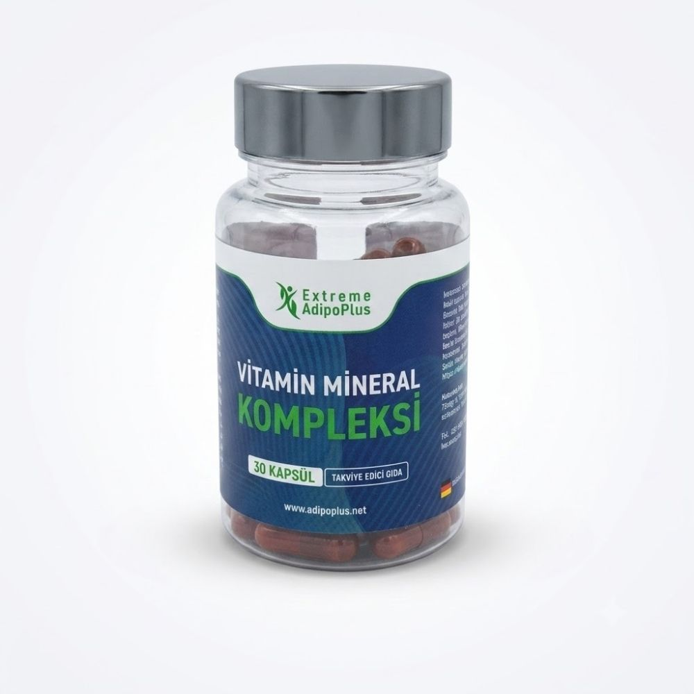 Adipo Plus Extreme Vitamin Mineral Kompleksi – Günlük Vitamin ve Mineral Desteği 30 Kapsül