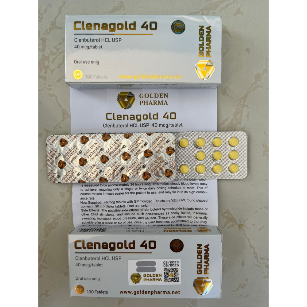 Golden Pharma Clenbuterol 40 Mcg 100 Tablet