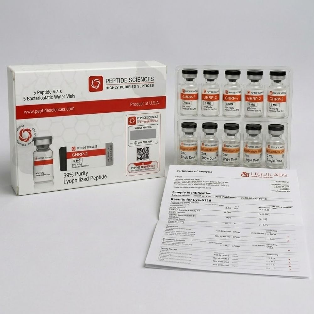 Peptid Sciences Ghrp-2 5 Mg 5 Flakon + Antiibakteriyel Su
