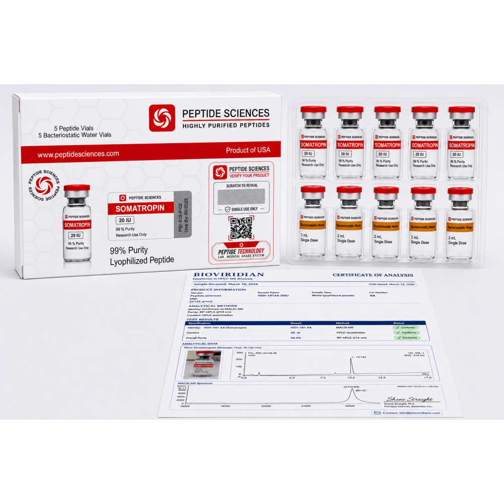 Peptid Sciences HGH Somatropin 100 iu + Antiibakteriyel Su